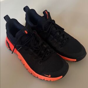 Nike Black and Bright Orange Athletic Shoes